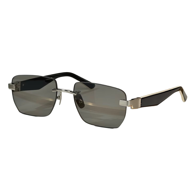 Luxury Designer UV400 Red Rimless Hexagonal Square Sunglasses OEM ODM High Quality Vintage Qy Model 82 Lightweight Unisex