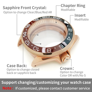 SKXローズゴールドウォッチケース<span class=keywords><strong>3</strong></span> O 'クロックSKX007ポリッシュスチールフィニッシュフィットNH35ムーブメントベゼル挿入ケースパーツMod - Product Image 3