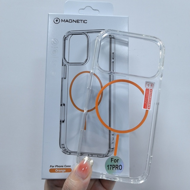 High Quality Magnetic Clear Phone Case for iPhone XS MAX 12 13 14 15 16 17 Pro Max Plus Air Wireless Charging Shockproof Cover