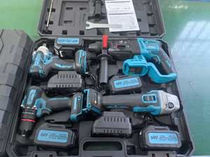 مجموعة أدوات كهربائية احترافية بالجملة تعمل ببطارية ليثيوم أيون 68 فولت، مفك براغي ومثقاب وجلاخة زاوية بمحرك بدون فرش - Product Image 5