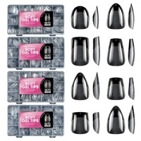 Faux ongles en acrylique ultra-courts, forme amande, semi-mat, pré-émaillés, sans ponçage, sans traces, vente en gros