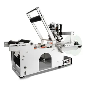 FUYI Labeler MT-50D Máquina de Impressão de Etiquetas de Garrafas Redondas Semiautomática com Impressora