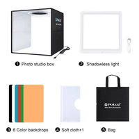 PULUZ usine Portable Mini 30cm LED remplissage boîte à lumière USB 6 couleurs Photo Studio tir tente de table photographie Mini Kit