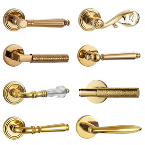 KOPPALIVE Custom Lever Door Handle Mold Modern Interior Door Locks And Handles Set Luxury Brass Door Handle