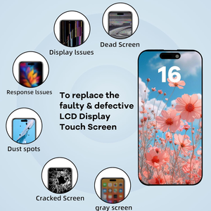 ชุดจอแสดงผล LCD แบบ Incell ของแ<span class=keywords><strong>ท</strong></span>้สำหรับ <span class=keywords><strong>iPhone</strong></span> 16 พร้อมหน้าจอสัมผัสทดแ<span class=keywords><strong>ท</strong></span>น ผลิตจากโรงงาน รองรับ True Tone - Product Image 6