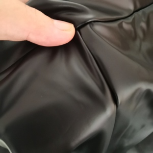 Leggings in finta <span class=keywords><strong>pelle</strong></span> sintetica con vita elastica di alta qualità nera <span class=keywords><strong>opaca</strong></span> per la collezione primavera pantaloni elasticizzati Plus maglia cucita - Product Image 2