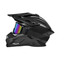 Casque de moto avec lunettes de protection et gants, doublure en coton, résistant aux chocs, ABS, casques de motocross certifiés DOT