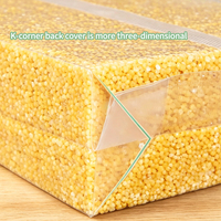 Sac sous vide en forme de brique pour riz, de qualité alimentaire, avec impression personnalisée, pour machine de remplissage de ligne de production de rizerie, fonctionnement stable