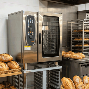 Four à convection électrique commercial pour pâtisserie, biscuits et pizzas, avec plusieurs plateaux, équipement à air chaud pour café - Product Image 1
