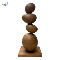 Sculpture en bois de luxe Art Déco, artisanale, couleur personnalisée, forme irrégulière, pour salon, villa, hôtel, bureau, présentation sur table