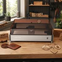 Grabador Láser Portátil de Escritorio Vmyth Genesis-F 20W, 400x380mm, Punto Fino de 0.15mm, +300 Materiales, 10000h de Duración, Ideal para Pequeñas Empresas