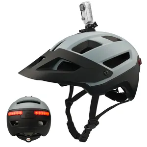 Dahili Bluetooth hoparlörler ile yeni akıllı bisiklet kask şarj edilebilir intergrally kalıp led ışıkları kask güvenli spor kaskları