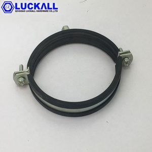 Collier de serrage suspendu en acier inoxydable poli de haute qualité 304 de 3 pouces pour raccord de tuyauterie avec collier de serrage fendu en caoutchouc - Product Image 2