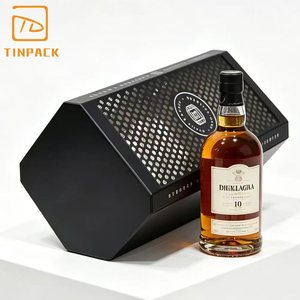 Caja de Metal Negra de Alta Gama Personalizada con Logotipo Impreso para Whisky, <span class=keywords><strong>Vodka</strong></span> y Tequila, Envase de Metal para Vino, para Regalos de Lujo - Product Image 4