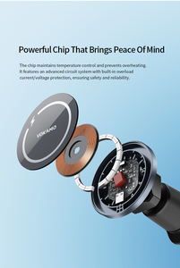 Sạc Nhanh Từ Xe Người Giữ Điện Thoại Sạc Không Dây 360 ° Xoay N52 Sạc Từ Tính Chống-Mùa Thu Móc Cho Iphone Samsung - Product Image 5