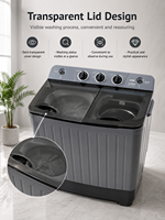 Lave-linge semi-automatique à deux cuves 8kg 15kg avec essoreuse, cuve intérieure en plastique, lave-linge portable OEM