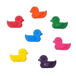Paintyou 2022新款可洗7色可爱卡通动物鸭形塑料造型蜡笔套装OEM ODM制造商