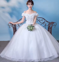 NDC10040 2024 New Offshoulder Trailing Wedding Dress Brides High Waist Pregnant Women Large Size Straps Light Wedding Dress
