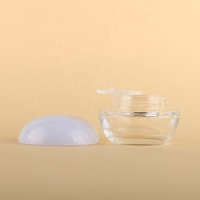 Lotion verre soins de la peau ensemble 30g verre à couvercle blanc peut être personnalisé couleur crème visage essence crème masque bouteilles en verre