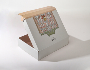 Scatola Regalo Ecologica in Cartone Ondulato Riciclabile <span class=keywords><strong>per</strong></span> Abbigliamento con Stampa UV e Goffratura a Caldo - Product Image 4