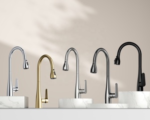 Factory Modern Single Lever Pull Out Flexible Single Hole Pull <b>Down</b> Ceramic Core Stainless Steel Kitchen Faucets MK-SS9864-DX Mo - Product Image 2