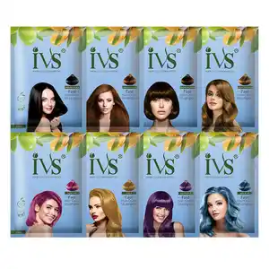 IVS Hot Selling Cover Grey Hair Hair Color Shampoo 7 Colorful Fashion Ammonia Free Magic Permanent Herbal Hair Dye ShampooOEM