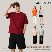 Kaos Katun Combed 230g Lengan Pendek Pria Wanita Putih Polos Merk Oversize Bernapas Menyerap Keringat Polos Custom