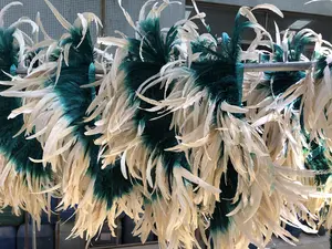 DIY atacado estoque de cores descoradas penas de cauda de galo tingidas para fantasias de carnaval