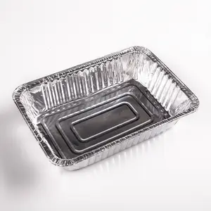 1000Ml Hoge Kwaliteit Restaurants Dikker Wegwerp Aluminiumfolie Voedsel Container In De Magnetron & Oven Veilige Food Grade Aluminium Pan