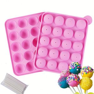 Juego de moldes de silicona de 20 cavidades para cake pops, moldes DIY para cake pops, piruletas, caramelos duros y chocolate - Product Image 1