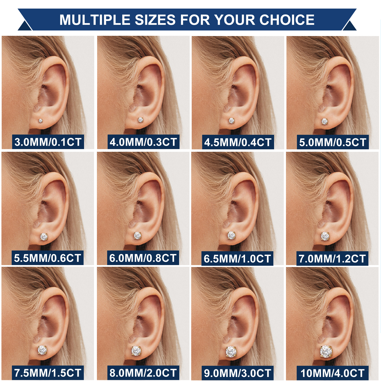 ■TATIANA■ Silver 925 Moissanite 05 Carat Earrings DE0002 1 Amazon.com: Moissanite Stud Earrings for Women, Lab Created