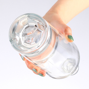 Botella de Whisky de Vidrio Transparente Personalizable |   Botella de Licor <span class=keywords><strong>Premium</strong></span> para Vodka, Ron, Ginebra |   Diseño Clásico con Base Estable - Product Image 4