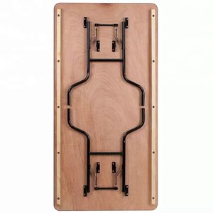 โต๊ะพับสำหรับงานแต่งงาน งานเลี้ยง งานอีเว้นท์กลางแจ้ง รองรับ 10-12 คน ทำจากไม้อัดขอบพีวีซี - Product Image 4