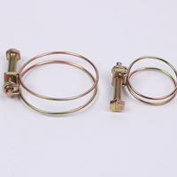 Collier de serrage double fil réglable en fer robuste, certifié ISO/DIN, métrique et impérial, pour l'automobile et les machines d'ingénierie (vente en gros)