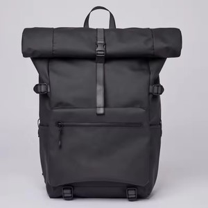 Nieuwe stijlvolle op maat gemaakte externe frame roll-top laptoptas met ritssluiting, waterdicht polyester, voor unisex gebruik - Product Image 2