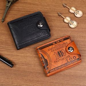 Portefeuille Homme Ultra Léger en PU, Motif Dollar, Style Rétro Européen et Américain, Multifonctionnel, Idéal au Quotidien, Nouveauté Explosive Transfrontalière - Product Image 1