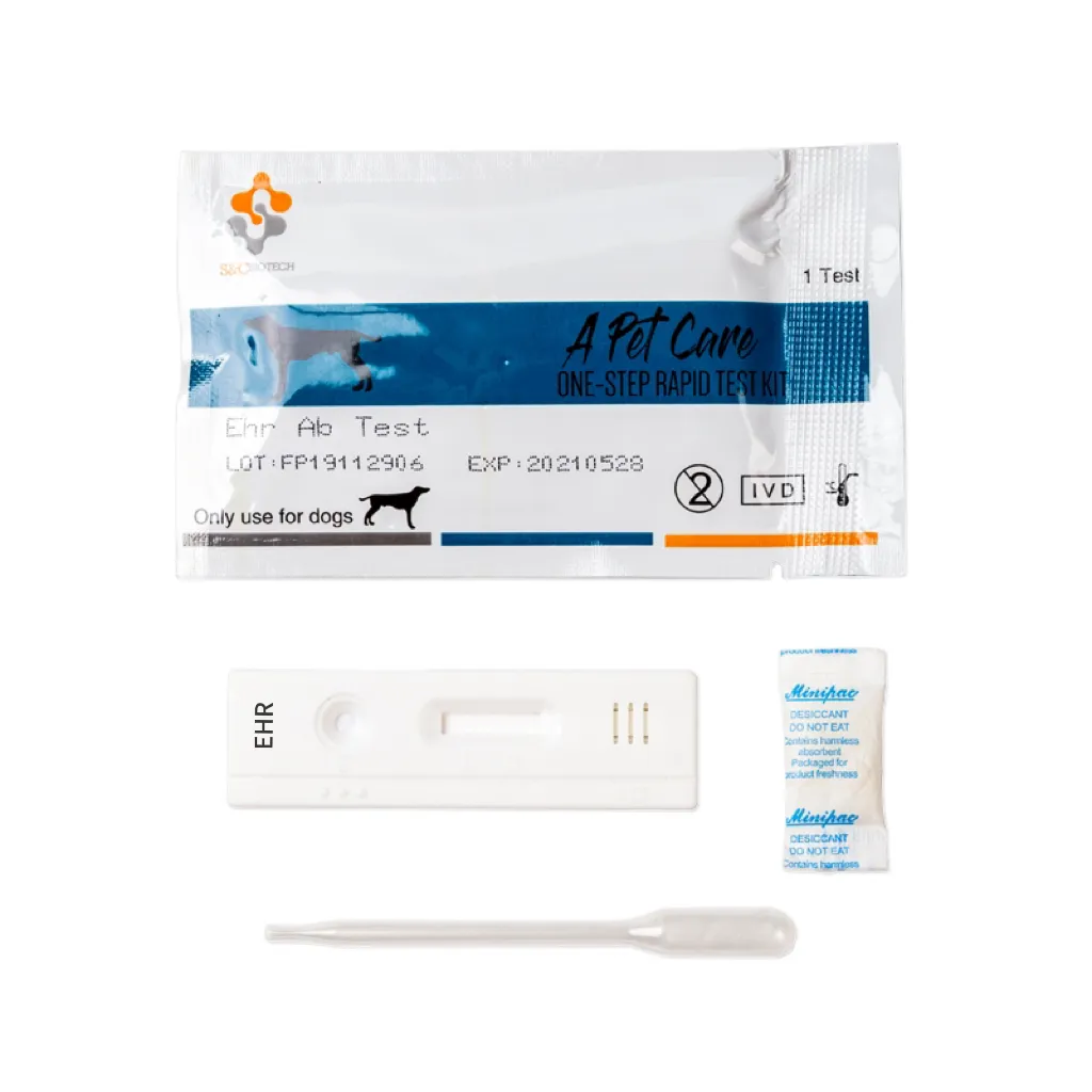 Venta caliente mascota pruebas rápidas erlichia kits perro Ehrlichia veterinario Elisa cassette mascota prueba E canis