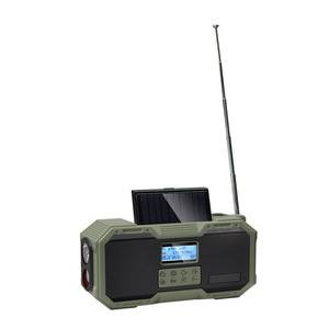 Radio FM Portátil con Energía Solar, Altavoz Integrado, Batería Recargable de 5V CC, Pantalla LCD, Uso de Emergencia, Amarillo - Product Image 4