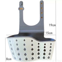 Support de rangement mural réglable en plastique à double niveau pour évier de cuisine, porte-éponge et porte-rouleau de cuisine, fixation rapide