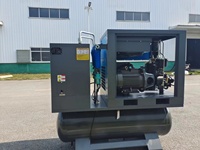 Compresseur d'air à vis intégré 15kw 20hp 70 Cfm avec réservoir de 500 litres, sécheur d'air, filtres de ligne