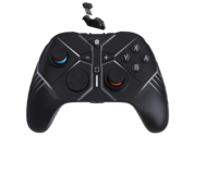 Manette de jeu sans fil avec boutons programmables et moteur de vibration compatible avec plusieurs plateformes pour Switch