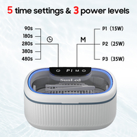 Nettoyeur dentaire professionnel 550 ml, machine de nettoyage ultrasonique haute fréquence 45 kHz pour prothèses dentaires, appareils de rétention et aligneurs