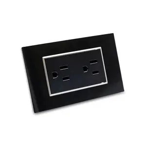 5 años de garantía 118 tipo 118 serie T negro 6 pines enchufe de luz de pared eléctrica estándar americano 220V 16 amperios