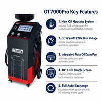 Machine de vidange et de remplacement de liquide de transmission automatique GATmatic GT7000Pro 10'' à écran tactile avec chauffage et imprimante