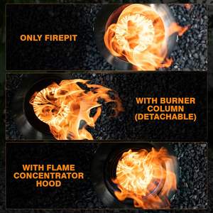 2025 nouvelle conception en acier inoxydable léger sans fumée à bois foyer Table pour usage intérieur/extérieur Portable Firetable - Product Image 2