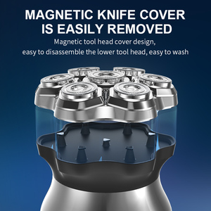 Electric Shaver Bald <b>Head</b> Men Rechargeable 7D Magnetic Face Beard Rotary <b>Razor</b> Waterproof Hair Removal Trimmer Shaving - Product Image 2