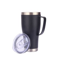 Gobelet Beauchy 20oz/30oz avec poignée, bouteille en acier inoxydable à double paroi isolée sous vide, gobelets à café, mug de voyage