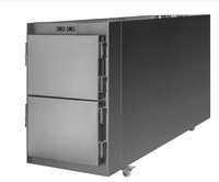 Réfrigérateur mortuaire RD-2 à 2 compartiments en acier inoxydable 304, armoire de stockage de cadavres pour hôpital, morgue, laboratoire d'analyse forensique