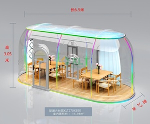 Starshine Luxury Modern Glamping <b>Dome</b> Tent with Transparent Polycarbonate Waterproof Features Bathroom for Hotel Villa Park Use - Product Image 3