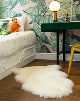 Tapis en peau de mouton d'Australie authentique, tapis en fourrure, tapis en peau d'agneau de Nouvelle-Zélande, tapis moelleux pour chambre à coucher, tapis en peau de mouton blanc